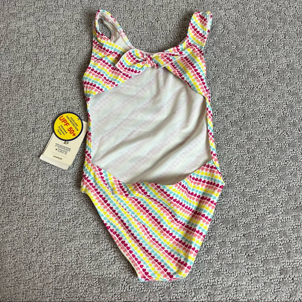 NWT tucker + tate swimwear hearts one piece